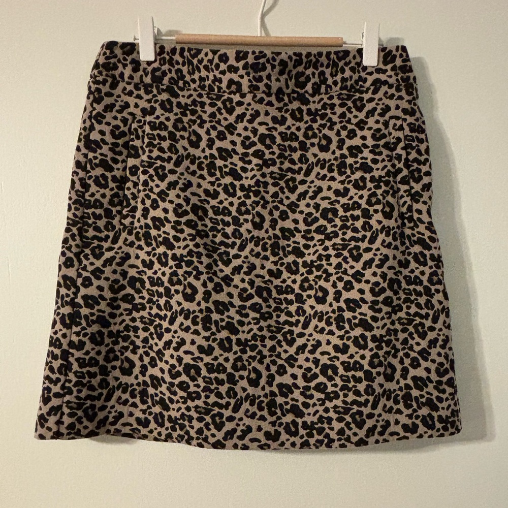 Loft leopard print skirt